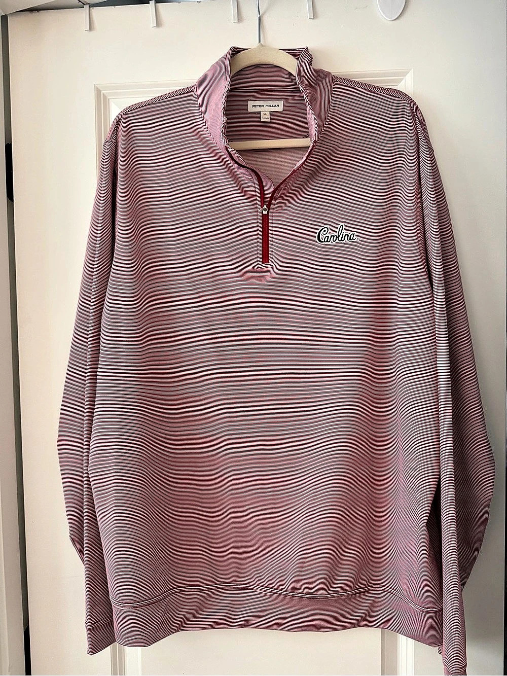 Peter Millar South Carolina Striped Perth Quarter-Zip Pullover in Size XL